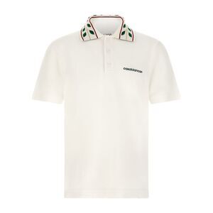 Casablanca White Organic Cotton Polo Men's Shirt